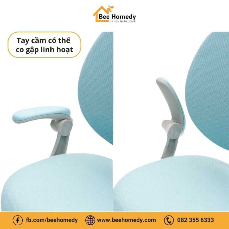 Ghế Ngồi Học Cho Bé Dolphin DOL – G5 Thiết kế tay cầm của ghế co gập linh hoạt.