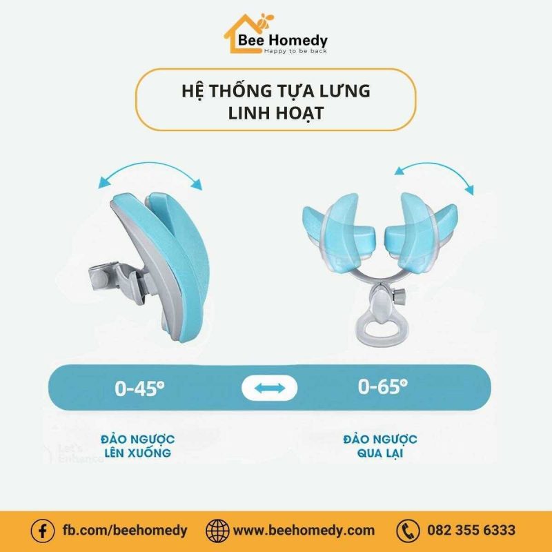 Ghế Ngồi Học Cho Bé Dolphin DOL – G5 Hệ thống tựa lưng linh hoạt.