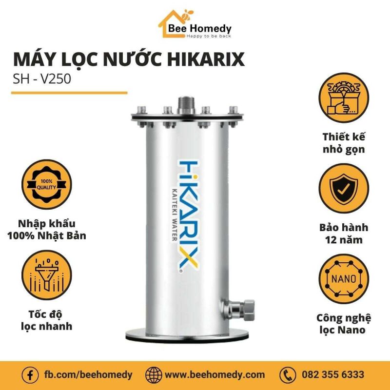 Máy lọc nước Nhật Bản Hikarix SH-V250 Máy lọc nước Hikarix nhập khẩu nguyên chiếc từ Nhật Bản.