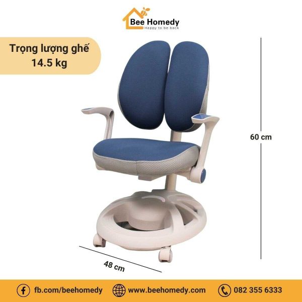 Ghế Ngồi Học Cho Bé Dolphin DOL – G8 Kích thước của ghế ngồi học thông minh DOL-G8.