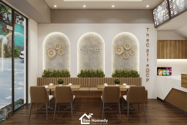 Thiết kế nội thất quán cà phê The Coffee OCP