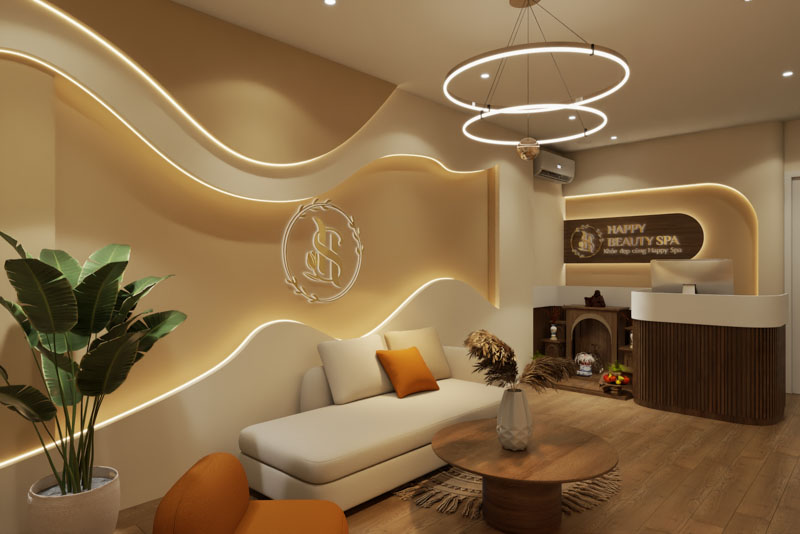 Dự án Happy Beauty Spa phong cách Wabi Sabi tại Hà Nội du an happy beauty spa 01