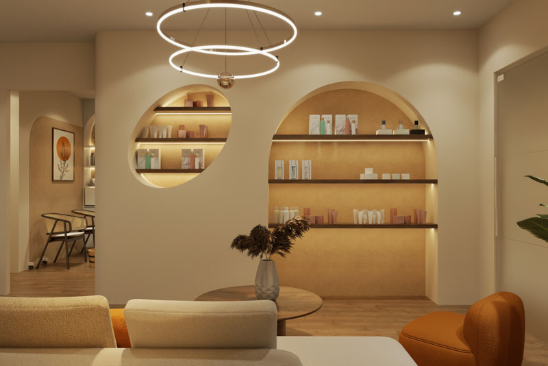 Dự án Happy Beauty Spa phong cách Wabi Sabi tại Hà Nội du an happy beauty spa 02