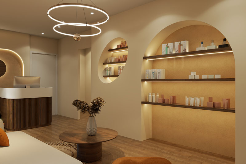 Dự án Happy Beauty Spa phong cách Wabi Sabi tại Hà Nội du an happy beauty spa 03