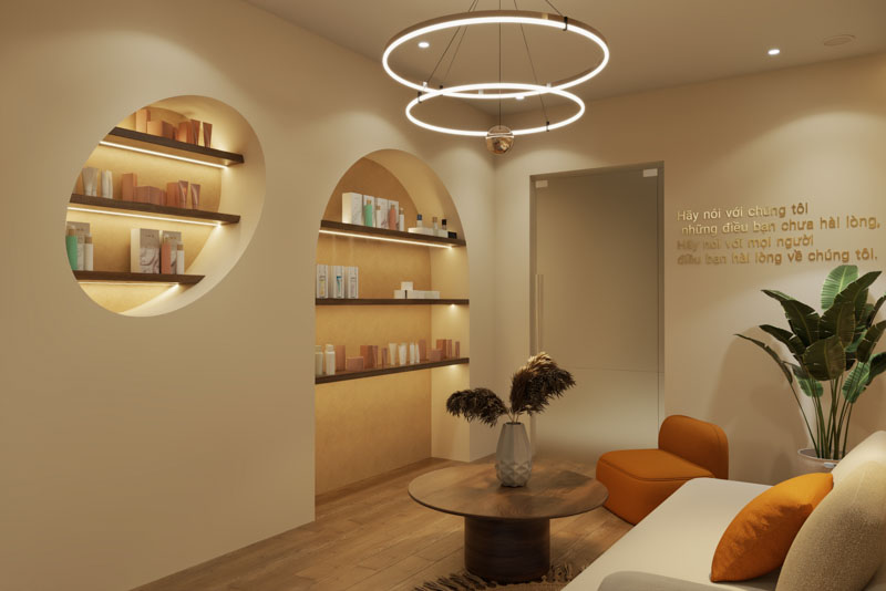 Dự án Happy Beauty Spa phong cách Wabi Sabi tại Hà Nội du an happy beauty spa 04