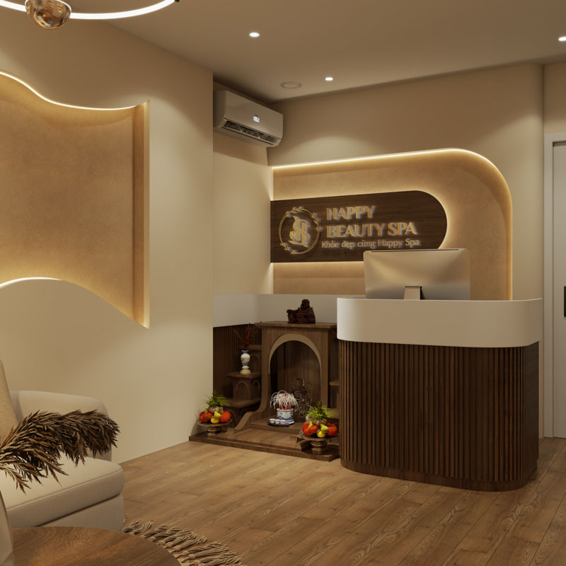 Dự án Happy Beauty Spa phong cách Wabi Sabi tại Hà Nội du an happy beauty spa 06