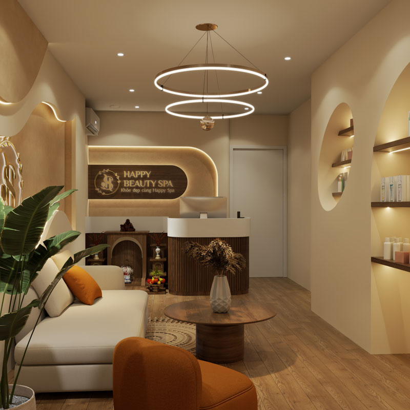 Dự án Happy Beauty Spa phong cách Wabi Sabi tại Hà Nội du an happy beauty spa 07