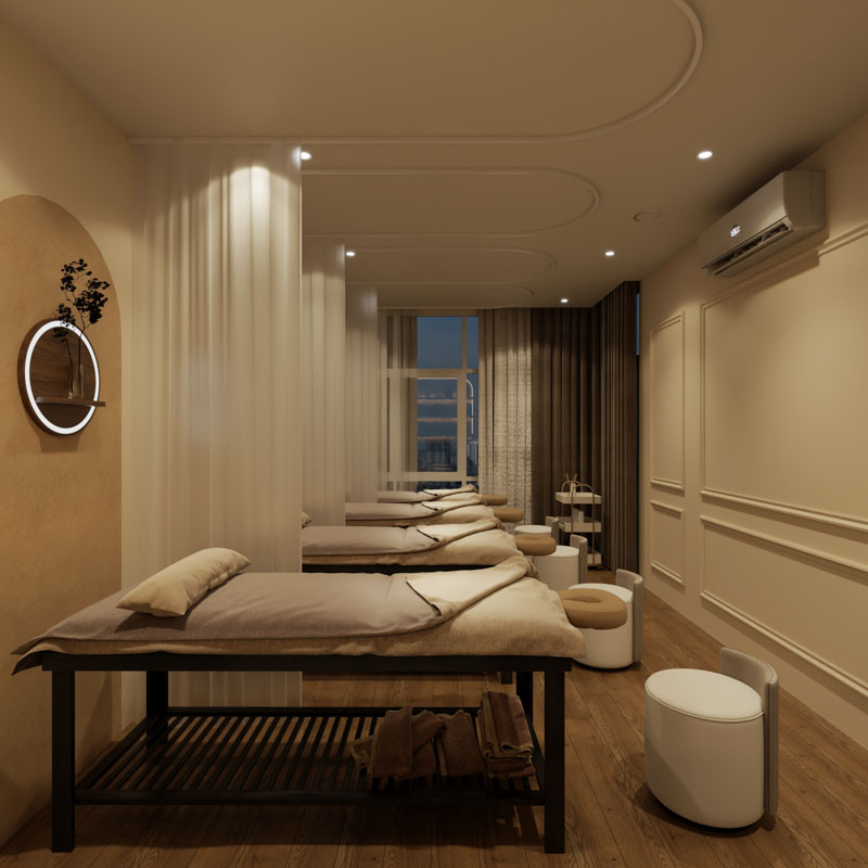 Dự án Happy Beauty Spa phong cách Wabi Sabi tại Hà Nội du an happy beauty spa 23