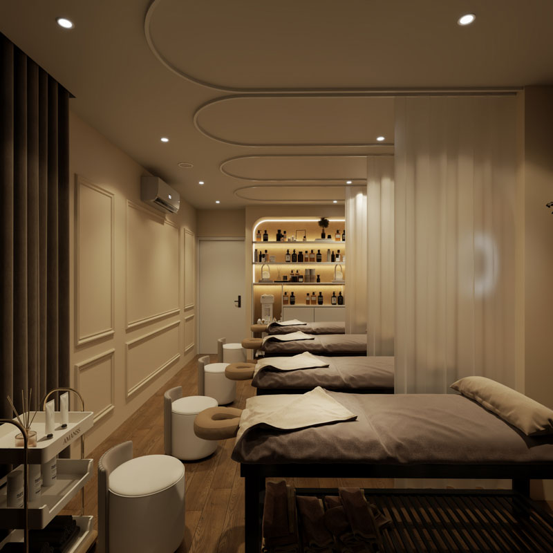 Dự án Happy Beauty Spa phong cách Wabi Sabi tại Hà Nội du an happy beauty spa 24