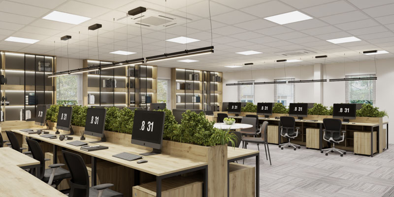 Dự án thiết kế văn phòng tại Vĩnh Phúc phong cách hiện đại du an nha van phong tai vinh phuc 03