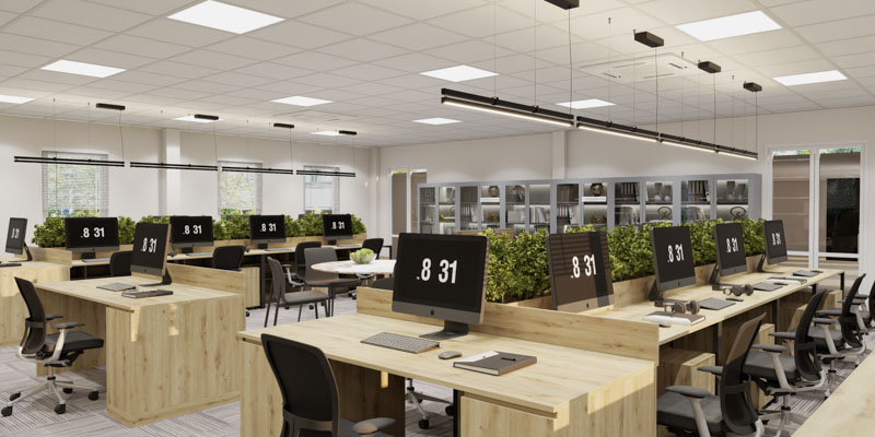 Dự án thiết kế văn phòng tại Vĩnh Phúc phong cách hiện đại du an nha van phong tai vinh phuc 05